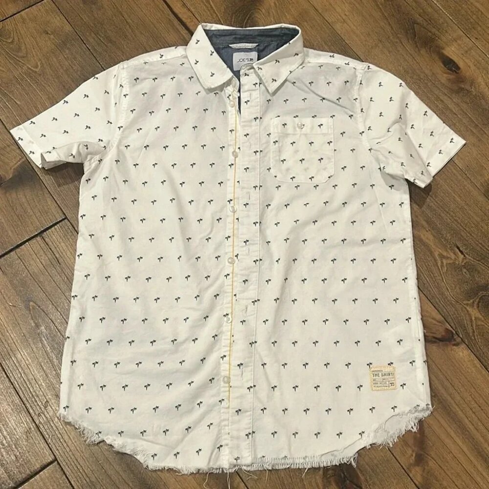Joes Boys Palm tree short sleeve dress shirt | Size 14